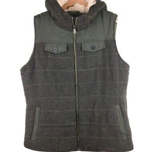 prAna Wool Blend Zip Up Hooded Vest